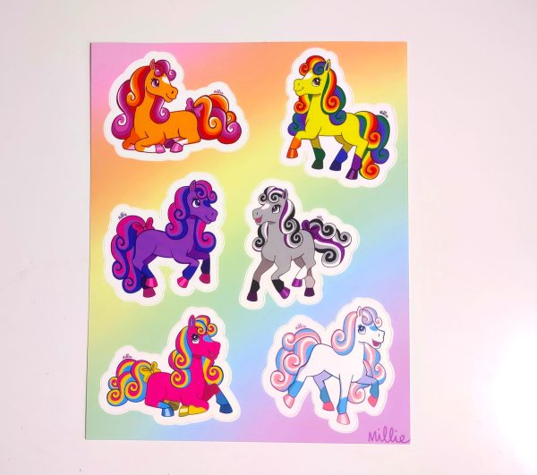 Pride Ponies Matte Vinyl Sticker Sheet