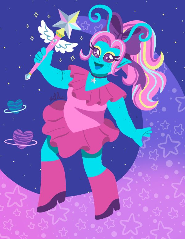 Space Girl Print